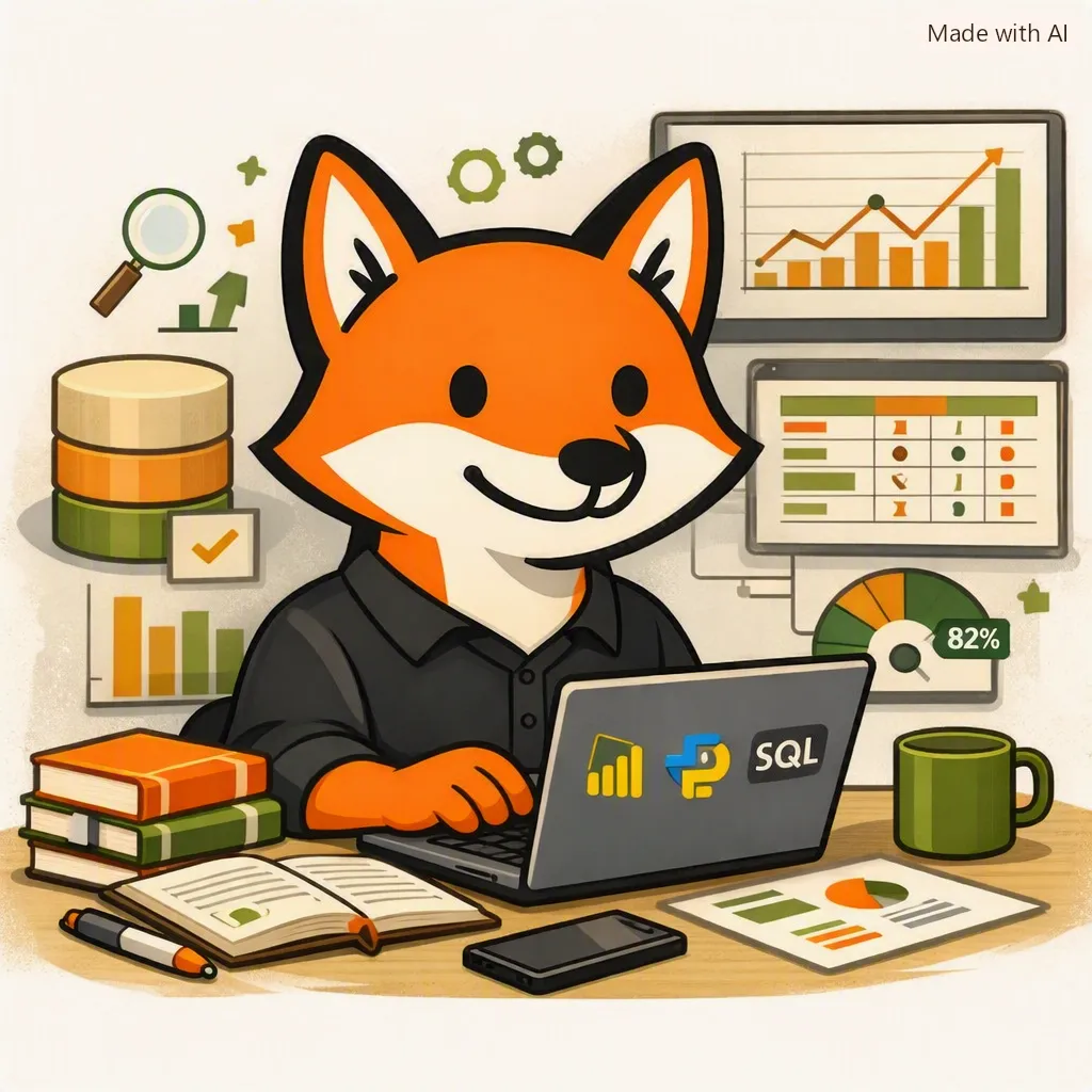 WildFox trabajando con Python, SQL y Power BI, representando la etapa actual en WildSoft